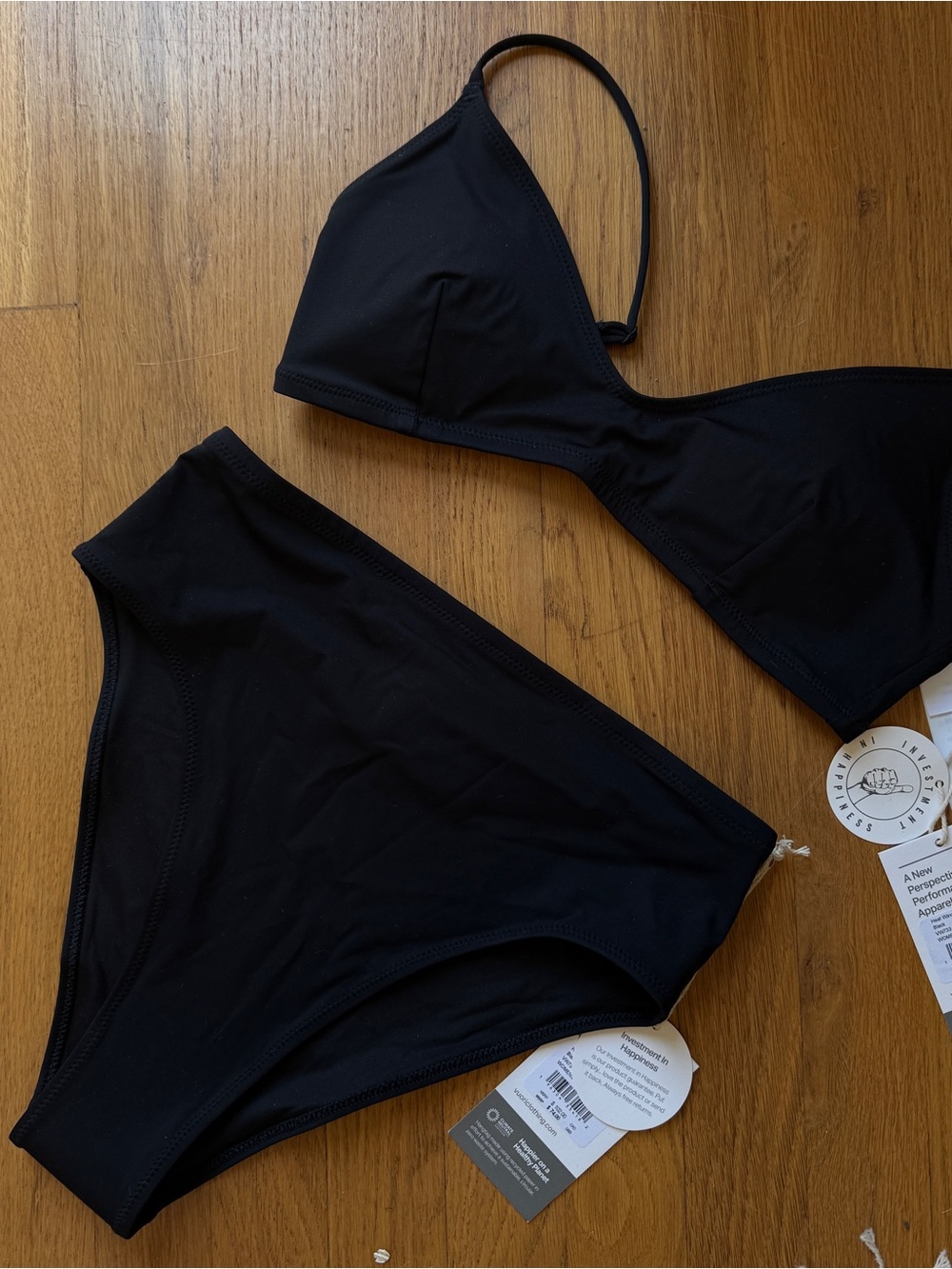 Vuori Black High-Rise Bikini Set NEW - Picture 3 of 5